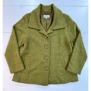Elliott Lauren Wool Alpaca Blend Jacket Olive Green Womens Size 8 (121)
